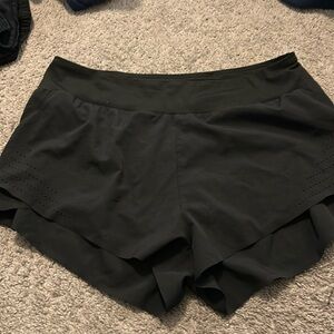 Black athletic shorts